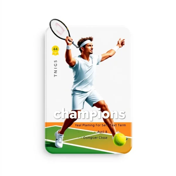 Custom Tennis Champion Card